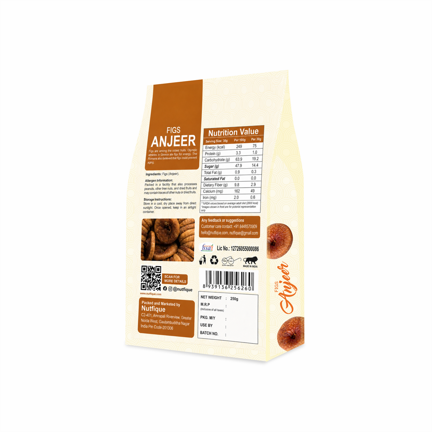 Nutfique Anjeer (Figs)-250G
