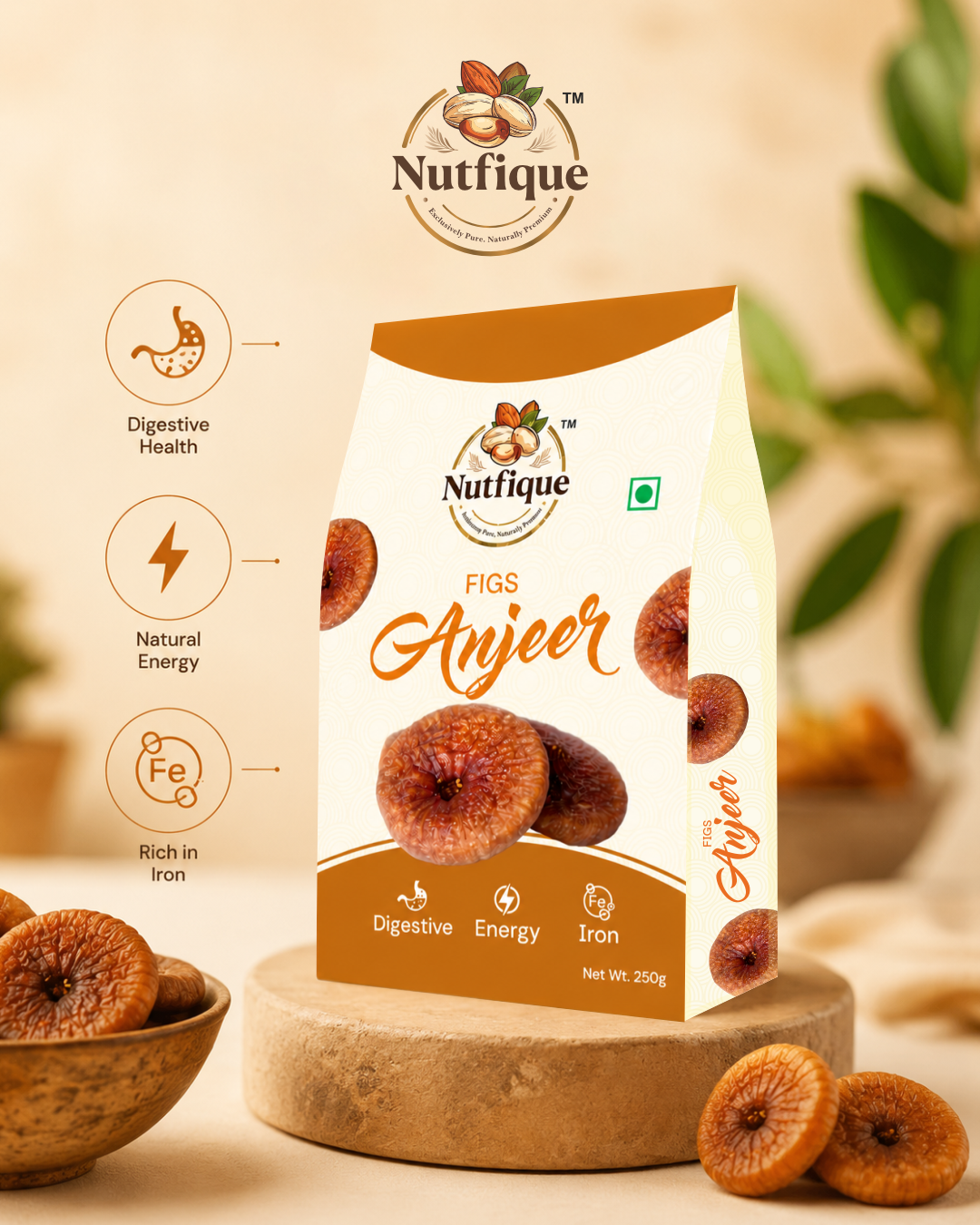 Nutfique Anjeer (Figs)-250G