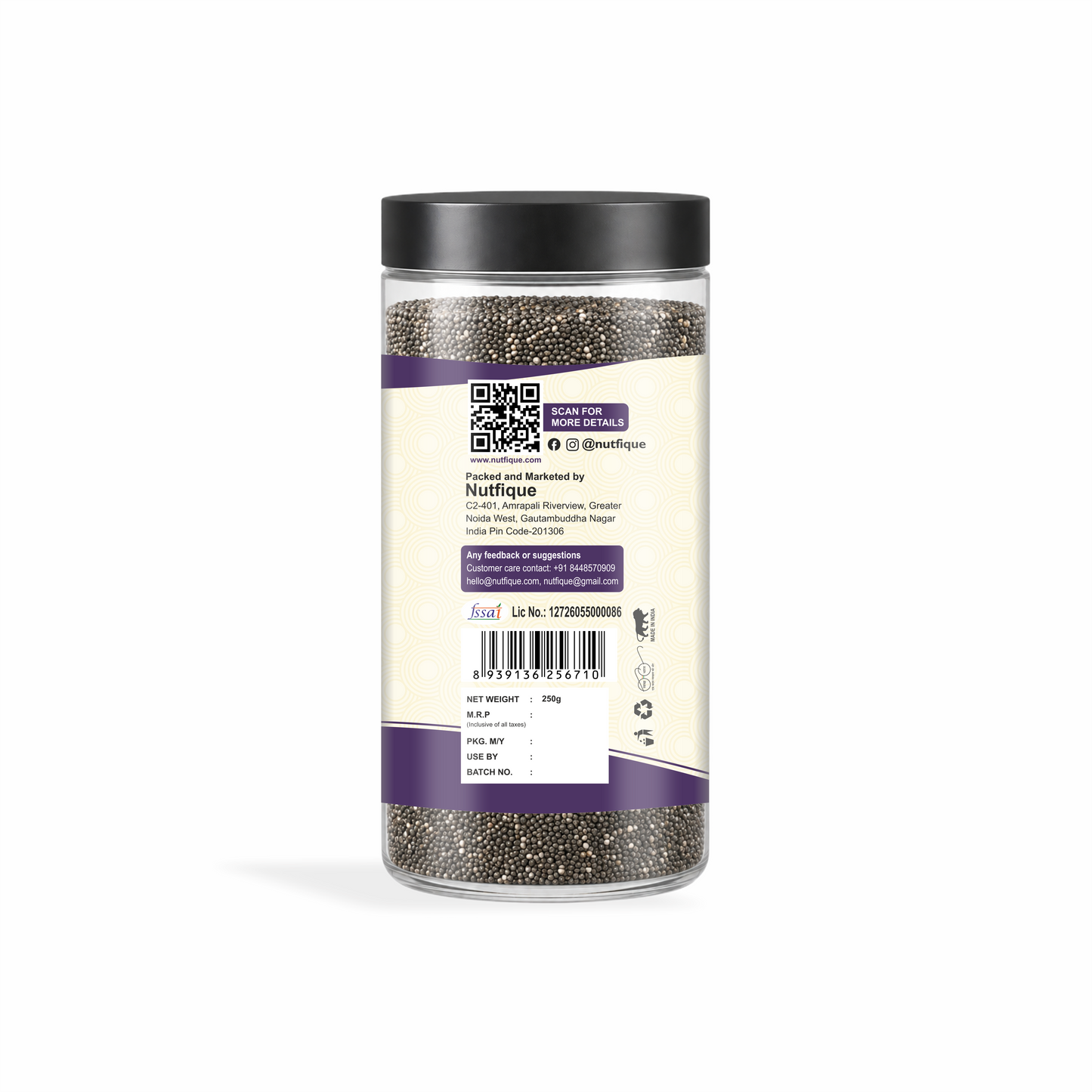 Nutfique Chia Seeds-250G