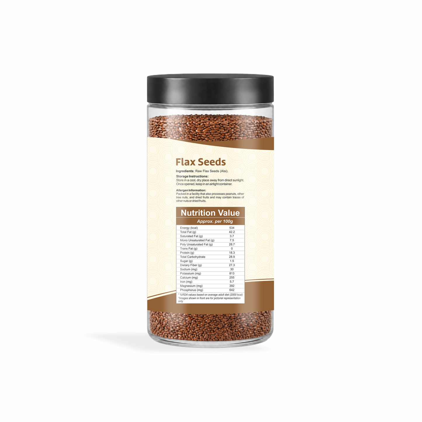 Nutfique Flax Seeds-250G