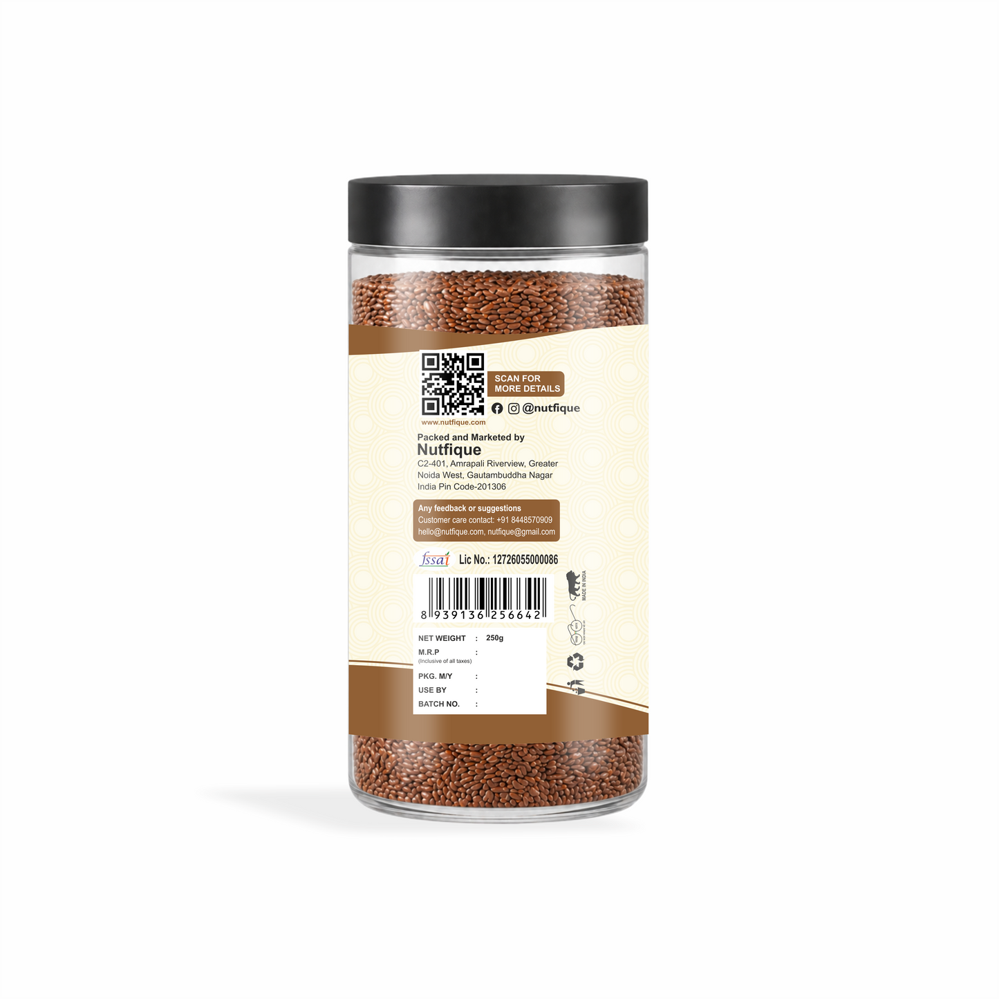 Nutfique Flax Seeds-250G