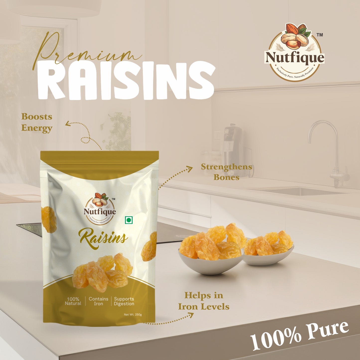 Nutfique Raisins (Sangli Kishmish)- 250G