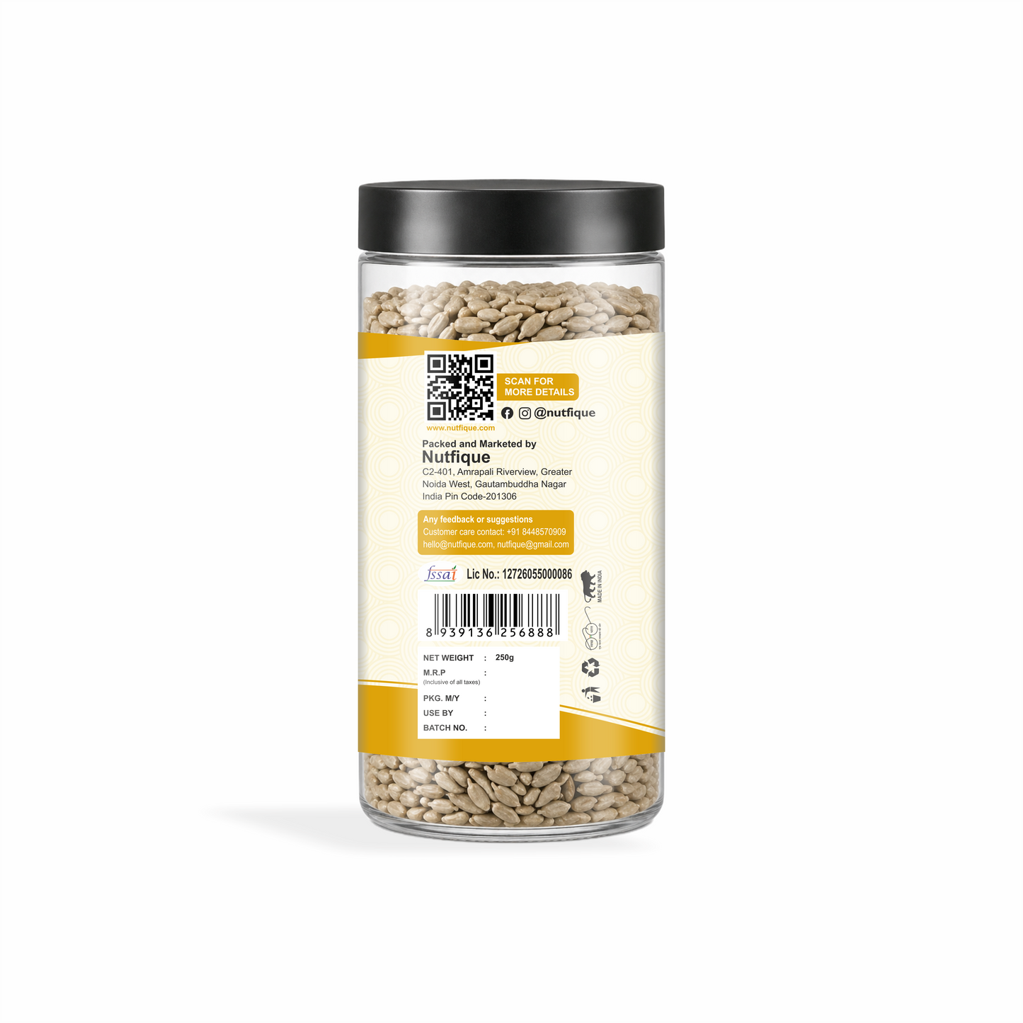 Nutfique Sunflower Seeds-250G