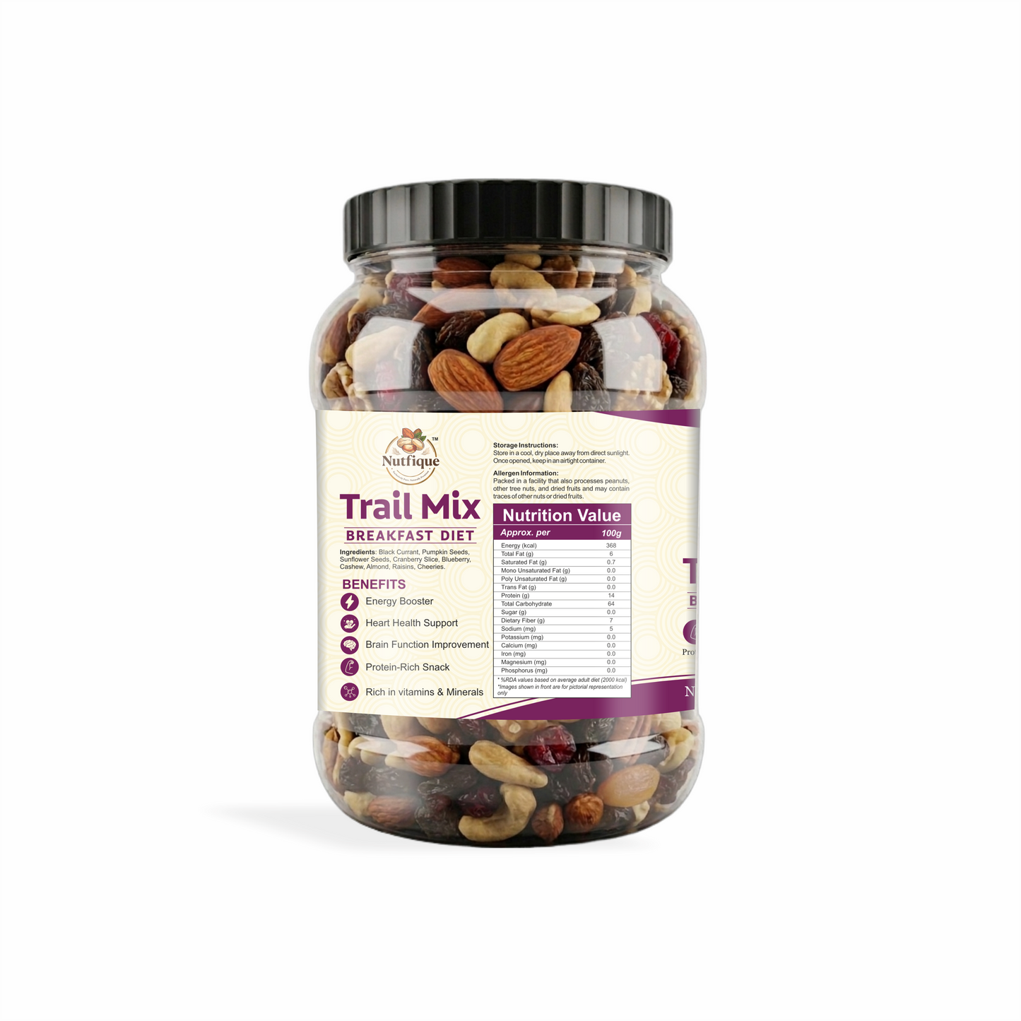 Nutfique Premium Trail Mix-1KG