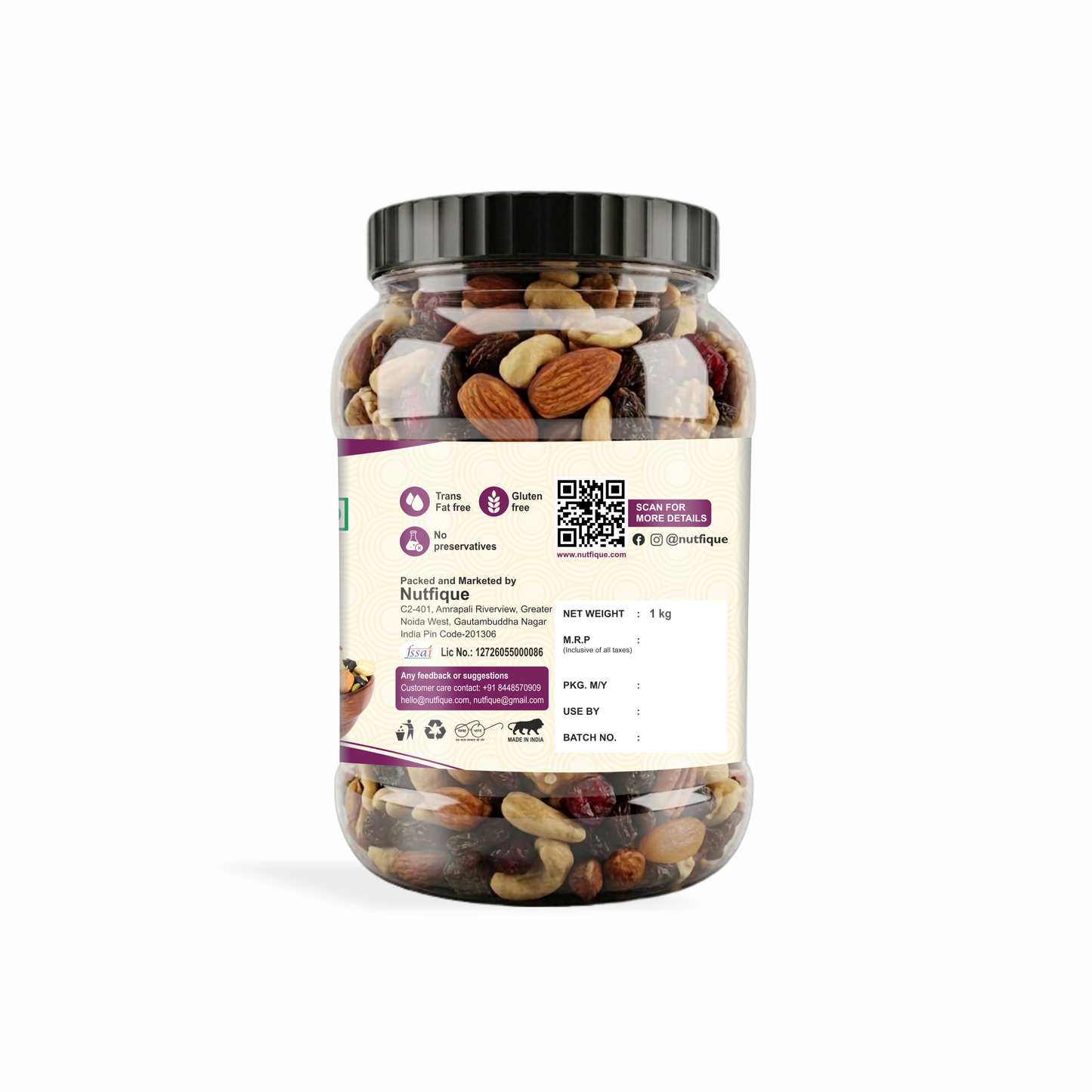 Nutfique Premium Trail Mix-1KG